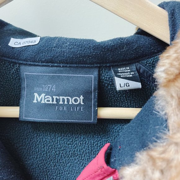 Marmot Furlong Fleece Lined Soft Shell Jacket With Fur Hood (L) - Picture 3 of 10